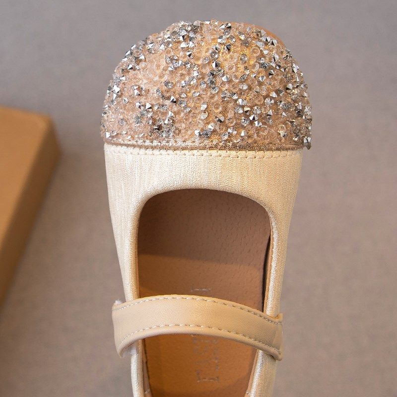 女童皮鞋2024春秋新款儿童鞋子小女孩水钻公主鞋水晶鞋豆豆鞋单鞋,童鞋/婴儿鞋/亲子鞋,水晶/水钻鞋,淘宝优惠券,粉丝福利购,淘宝优惠卷