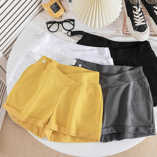 孕妇短裤薄款外穿休闲打底裤夏装小个子宽松运动裤子低腰三分裤夏