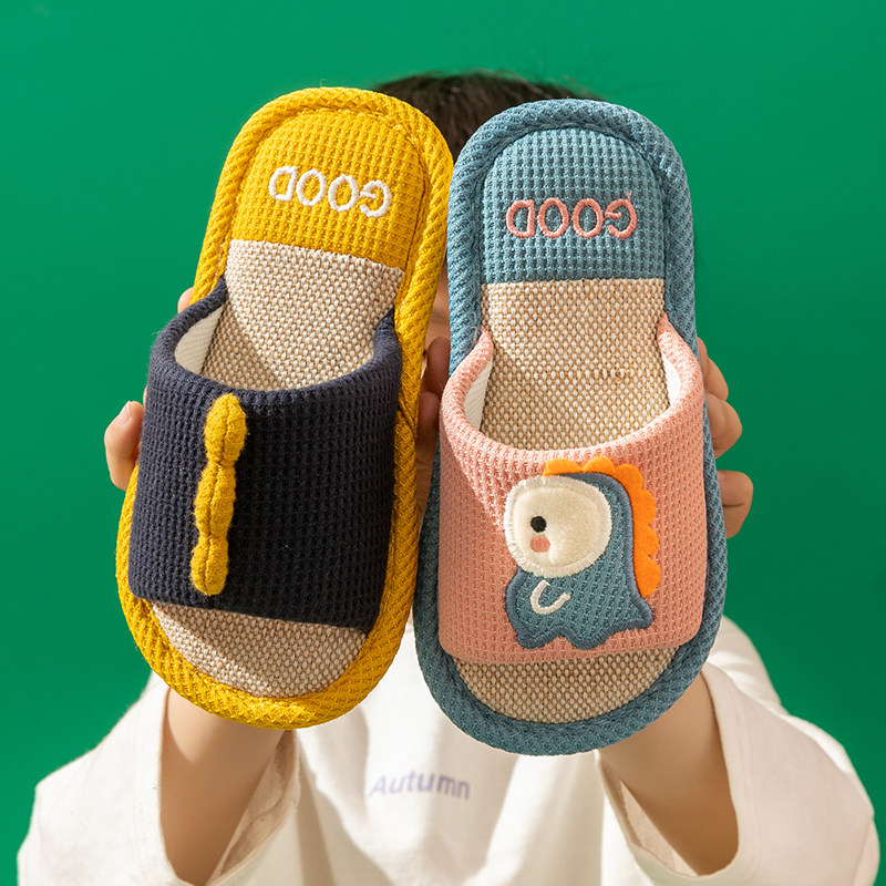 卡通儿童亚麻拖鞋女童男童秋冬季家居室内防滑宝宝四季棉麻拖鞋冬,居家布艺,居家亚麻拖鞋,淘宝优惠券,粉丝福利购,淘宝优惠卷