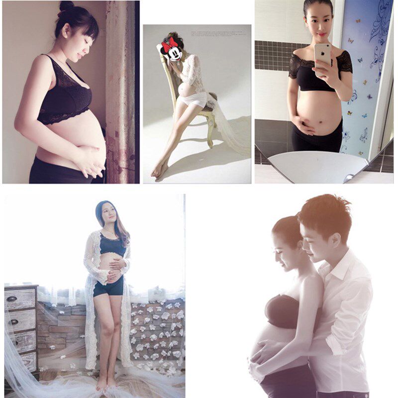 孕妇文胸准妈妈无肩带内衣打底蕾丝抹胸 纯色拍照写真纯棉小背心