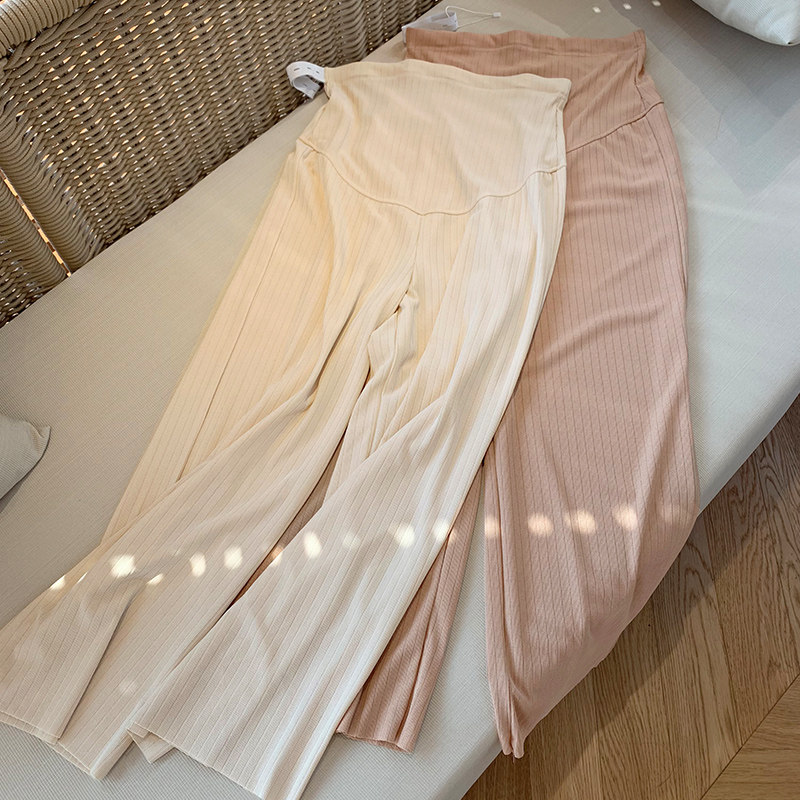 孕妇裤子夏季外穿休闲孕妇裤春夏薄款打底裤宽松阔腿裤九分夏装