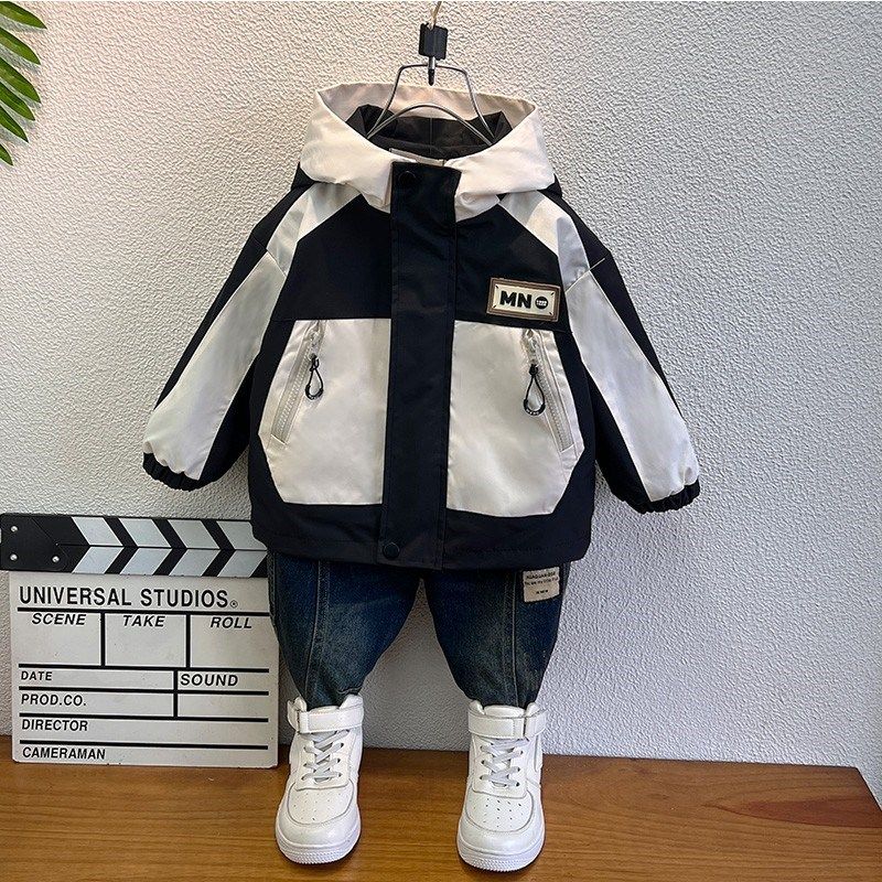 男童连帽冲锋衣外套春秋款儿童装春季外衣洋气宝宝男孩时髦风衣潮,童装/婴儿装/亲子装,普通外套,淘宝优惠券,粉丝福利购,淘宝优惠卷