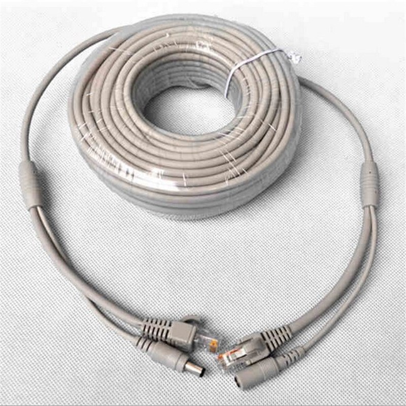 40米监控网线电源成线/网线综合一体线/网络带电源二合一延长线