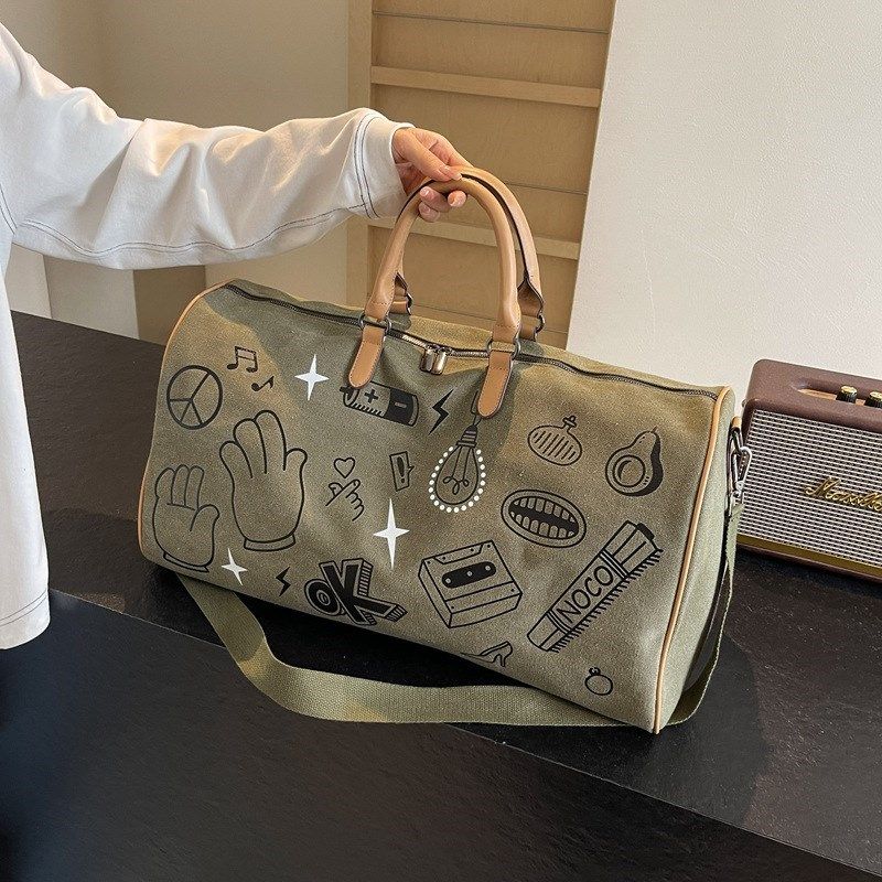 短途旅游包大容量结实耐用户外运动手提包外出健身包特大号帆布包