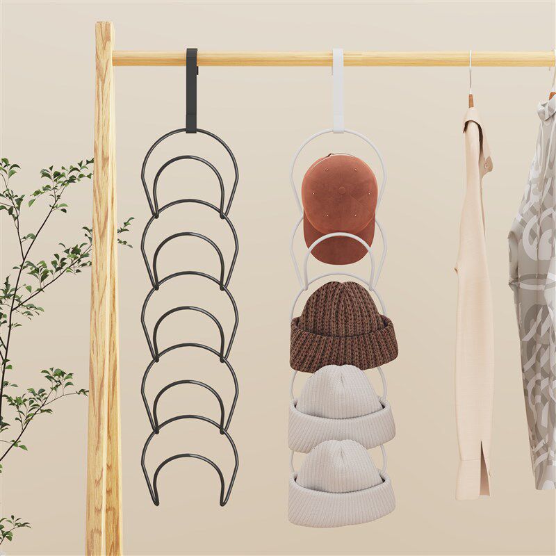 挂帽子收纳神器家用衣柜门后帽子围巾包包展示架壁挂宿舍挂钩架子