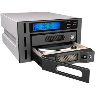 工业级RAIDON锐铵iR2622工控机RAID1磁盘阵列2光驱位转2块3.5硬盘