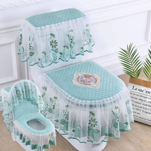 宝宝绒马桶垫坐垫坐便套三件套加厚拉链式坐便垫马桶套通用可水洗