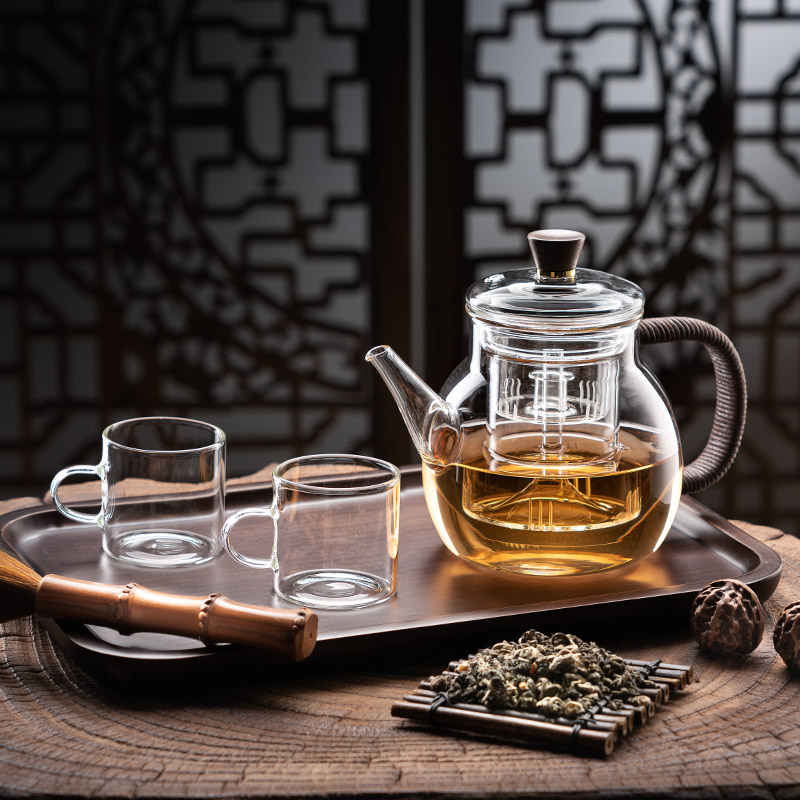 玻璃泡茶壶耐高温电陶炉煮u茶手抓壶茶漏一体烧水茶具蒸沏水壶家