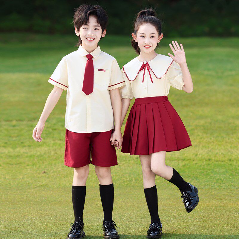 小学生校服英伦风六一大合唱表演服夏季幼儿园园服毕业照班服套装