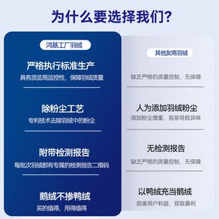 甄选鸿基清水货羽绒4A级95白鹅绒现充手作系列一斤装5A白鸭绒制衣