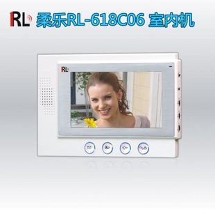可视对讲门铃 柔乐RL 618C06家用彩色室内机 618C07 8F七寸室内机