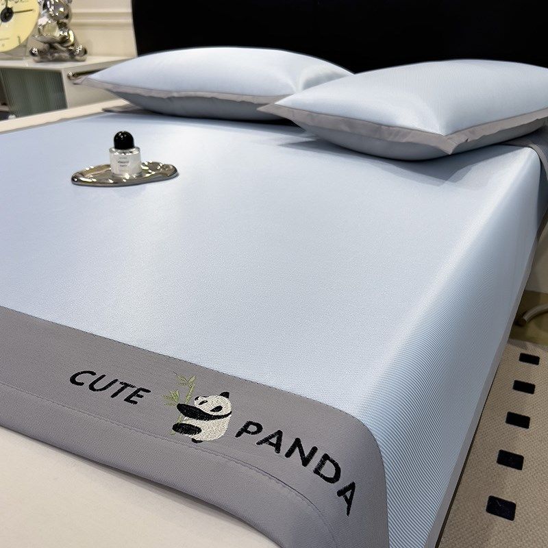 A类凉感冰丝凉席三件套2025新款夏天绣花空调席软席子床笠冰藤席,床上用品,冰丝席,淘宝优惠券,粉丝福利购,淘宝优惠卷