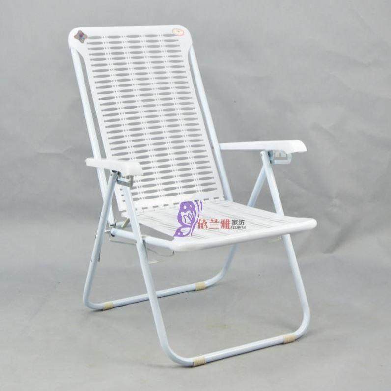 打折塑料折叠躺椅沙滩椅蓝白胶懒人睡椅夏凉椅午休陪护午休椅广东