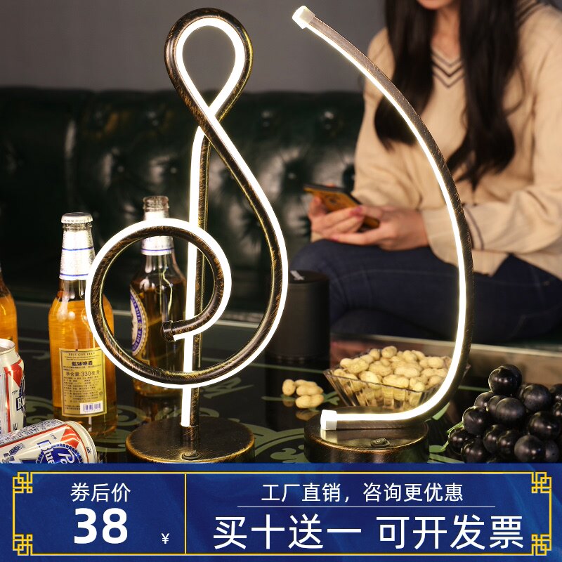 led充电酒吧台灯创意个性咖啡厅餐厅清吧装饰服务小夜灯酒吧桌灯