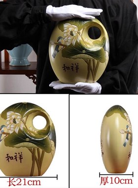 新中式陶瓷客厅隔断柜工艺小摆件中国民族复古风玄关博.古架装饰