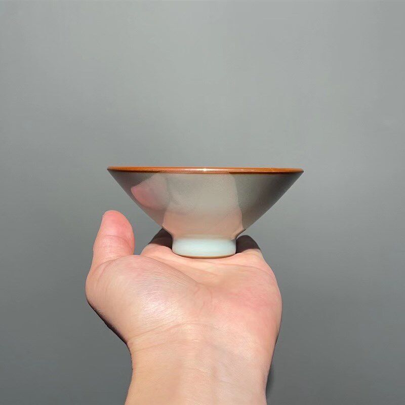 天予窑  刘钦莹  春归满釉裹I足大斗笠 茶具茶器茶杯