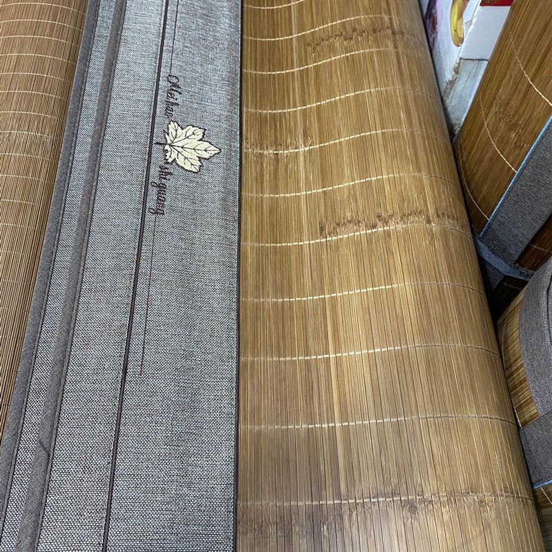 新款新款美希好竹席凉席1.8m床碳化水磨双面凉席冰丝夏Z季可折叠