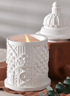 古堡记忆香薰蜡烛文创石膏杯大豆蜡室内摆M件装饰持久伴手礼节日