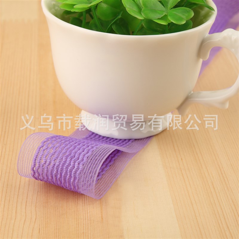 涤纶条纹雪纱丝带 diy手工发饰服装鞋花礼帽材料单色法国带