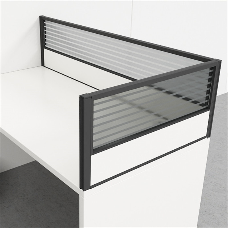 办公桌桌面屏风挡板桌子防掉落围挡铝合金加高隔板玻璃隔断定制