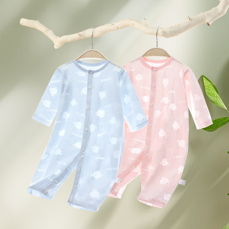 婴儿连体衣服夏装宝宝夏天夏季空调服新生儿薄款睡衣男女长袖衣服,童装/婴儿装/亲子装,连身衣/爬服/哈衣,淘宝优惠券,粉丝福利购,淘宝优惠卷