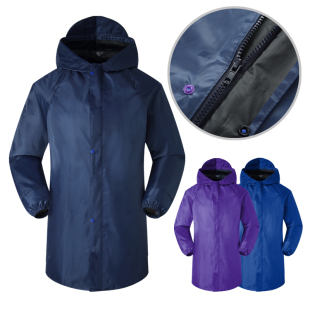 户外牛津耐磨上衣男女分体加厚加大徒步登山骑行带袖 子雨衣防水