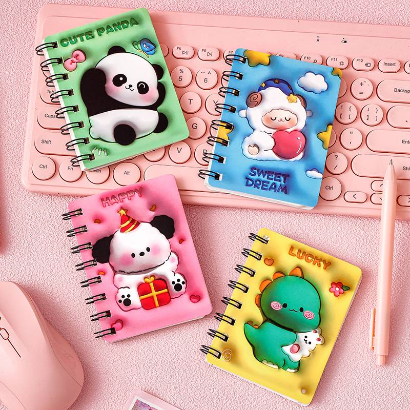 创意熊猫线圈本小学生礼品奖励儿童文具奖品幼儿园全班实用小马小