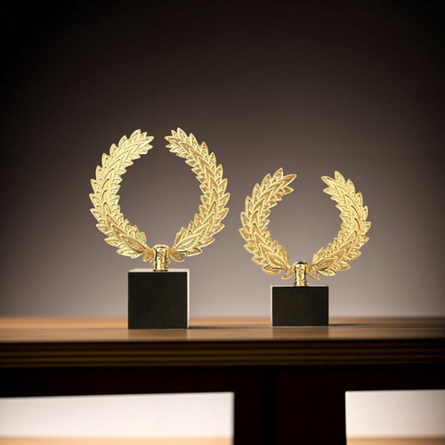 金色麦穗摆件高级感小众客厅电视柜餐厅酒店大堂柜子装饰工艺品