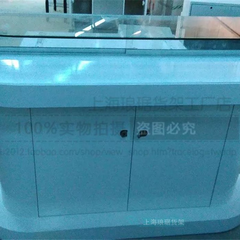 烤漆货架模型展示柜饰品珠宝展台手机柜台木制陈列柜弧形玻璃展柜