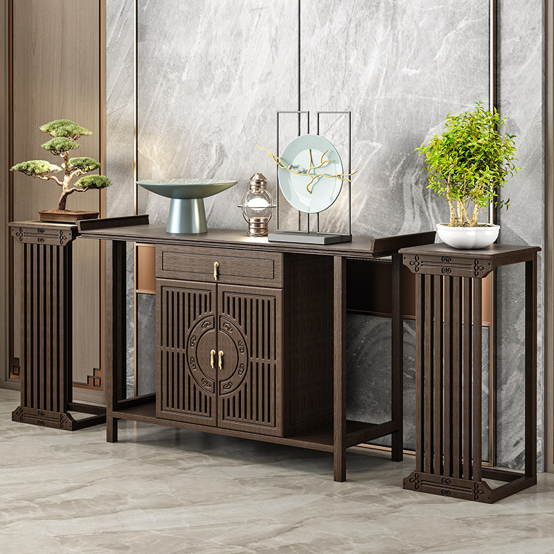 新中式供桌门厅玄关柜子佛龛香案家用简约现代神台财神条案佛台