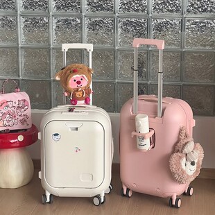 多功能儿童行李箱前开口轻便拉杆箱女孩学生结实旅行箱20登机皮箱