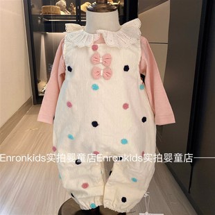 秋季女宝宝衣服甜美可爱外出服套装婴儿春装公主内搭连体衣两件套