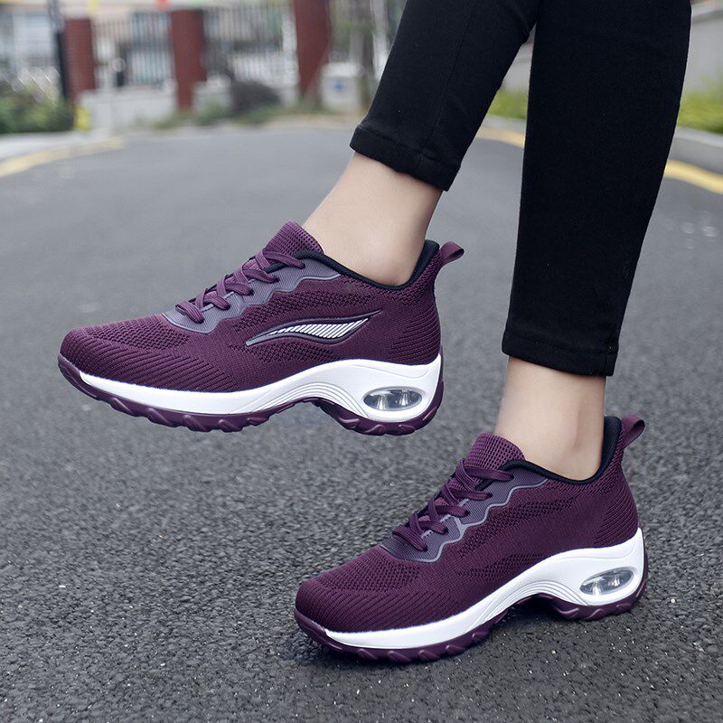 春夏坡跟女鞋网面透气摇摇鞋运动旅游鞋厚底休闲松糕鞋轻便运动鞋