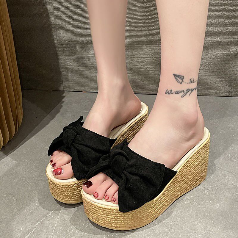 34码女鞋2025新款小个子厚底增高凉鞋女夏外穿时尚小码拖鞋夏季