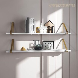 北欧实木三角置物架书架墙t上收纳架艺术电视背景墙装饰架隔板层