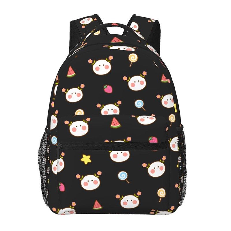 二花桃小仙可爱卡通印花双肩包校园学生背包女生男生书包旅行包