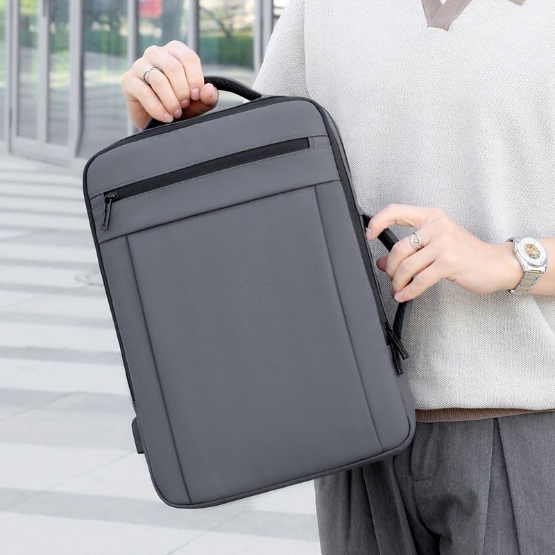 男士商务背包定制logo印字双肩包大容量学生书包电脑背包订制图案