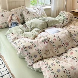 小碎花纯棉全棉被套单件1.5m宿舍单人被罩150x200x230双人180x220