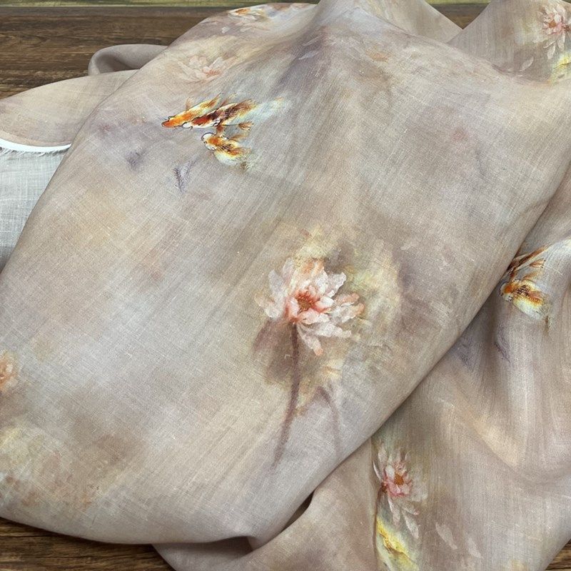 布久以逅夏季苎麻新中式改良旗袍面料汉服长裙中国风布料新  暖风,居家布艺,海绵垫/布料/面料/手工diy,淘宝优惠券,粉丝福利购,淘宝优惠卷