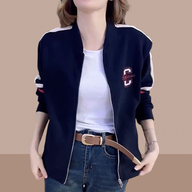 短款棒球服女士短外套新款2024春秋季爆款中年妈妈装夹克运动上衣