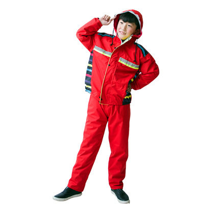 男女儿童c分体雨衣雨裤套装双层防水雨衣套装中小学生骑行徒步雨