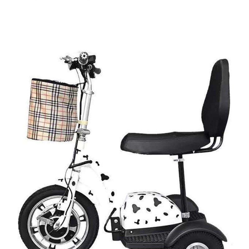 轻便迷你48v折叠老人电动三轮车代步车时尚母子铅酸锂电池代步车