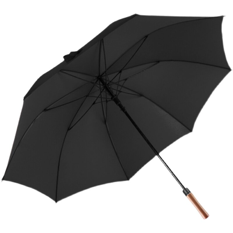 自动超大号双层长柄雨伞加厚加固直杆大码迎宾伞实木定制Y伞印log