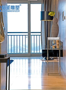 不锈钢雕塑底座台 酒o店装饰艺术品 客厅架子抽象雕塑艺术品展示