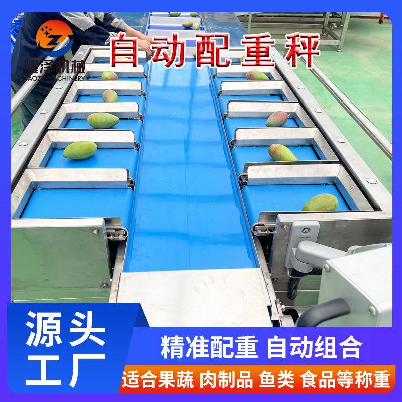 多工位配重组合秤三文鱼片定量配重秤12工位蔬菜定量配重机