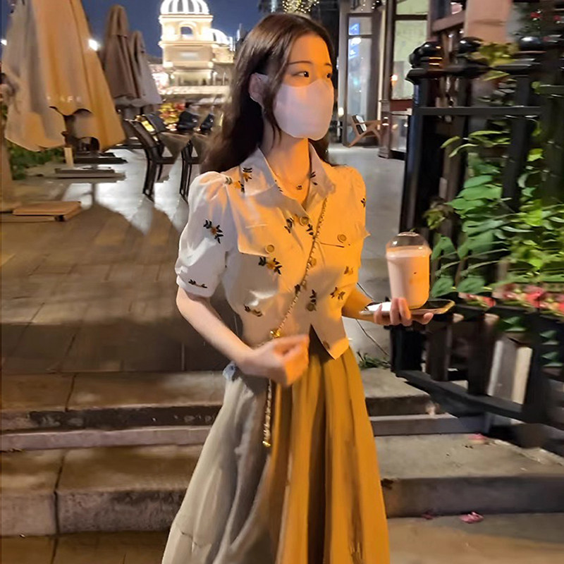 裙子套装半身裙两件套气质显瘦高级感小个子连衣裙女夏季2025新款