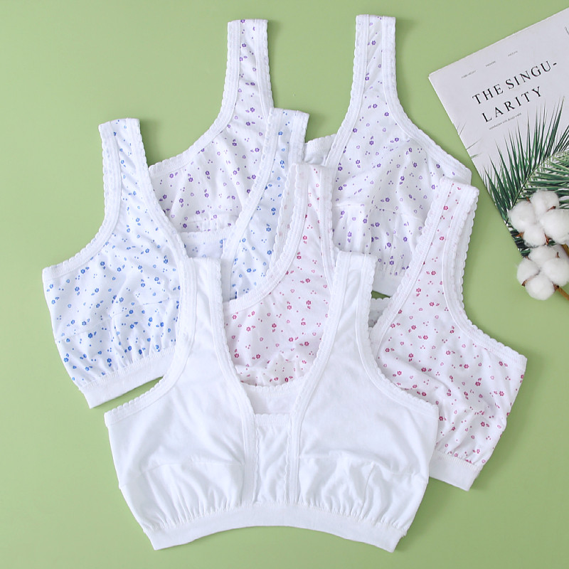 中老年人女士半截吊带背心纯棉文胸妈妈内衣胸罩老V太太汗衫夏老