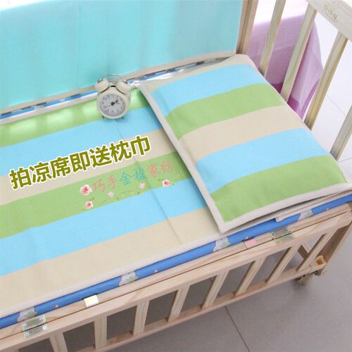 宝宝老粗布凉席纯棉加厚婴儿床凉席幼儿园午睡亚麻儿童床单可定做