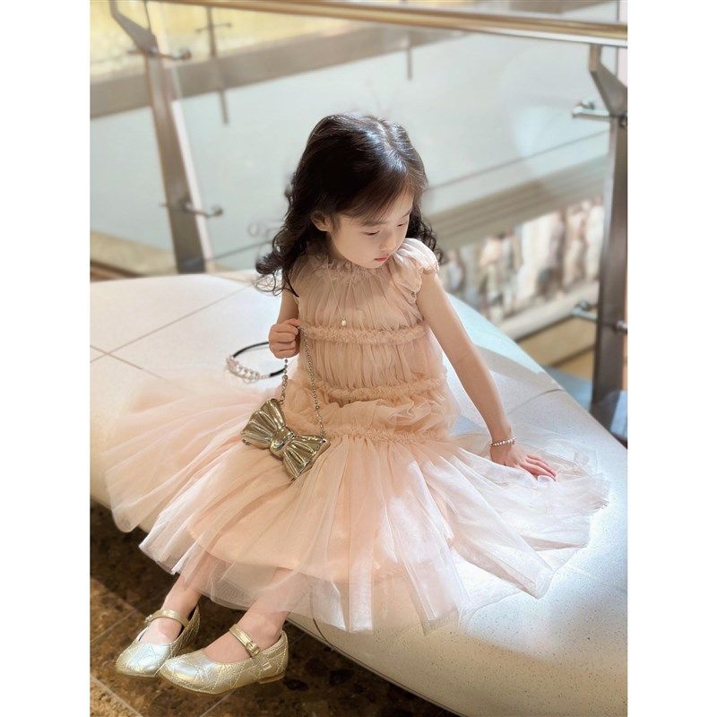 童装定制裸粉蕾丝蛋糕连衣裙梦幻公主礼服裙生日节日超仙气质长裙,童装/婴儿装/亲子装,连衣裙,淘宝优惠券,粉丝福利购,淘宝优惠卷