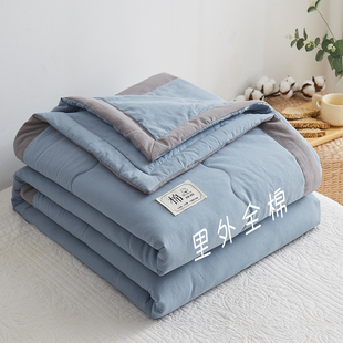 双面全棉儿童夏凉被2023新款纯棉可机洗幼儿园专用小被子薄空调被